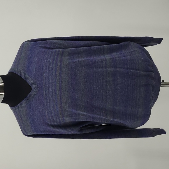 Bugatchi Gradient Striped V Neck Wool Sweater Men's Size XLarge - Picture 2 of 10